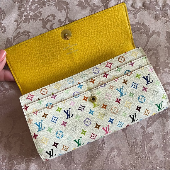 Authentic Louis Vuitton x Takashi Murakami Monogram Multicolore Sarah Wallet - Picture 17 of 17